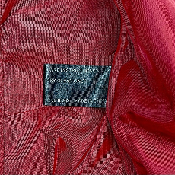 Gallery Collection GC Red Classic Wool Double Breasted Peacoat Vtg Button Front - Picture 12 of 16